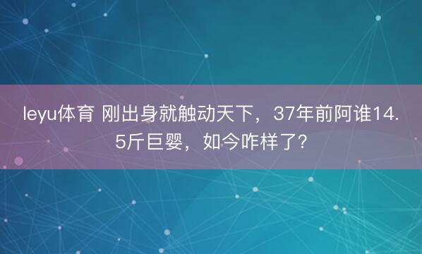 leyu体育 刚出身就触动天下，37年前阿谁14.5斤巨婴，如今咋样了？