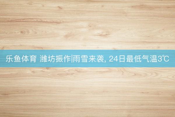 乐鱼体育 潍坊振作|雨雪来袭, 24日最低气温3℃